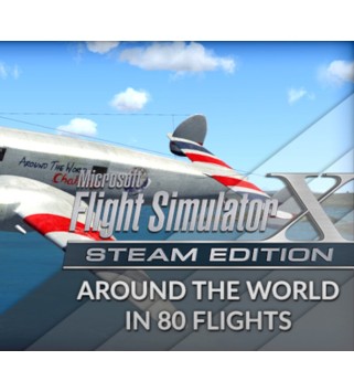 Microsoft Flight Simulator X: Edition - Around The World In 80 Flights Add-On DLC Steam Key GLOBAL